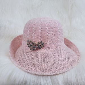 VTG Pink Bucket Hat with brooch